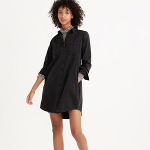 Madewell black demon shirtdress - nwt